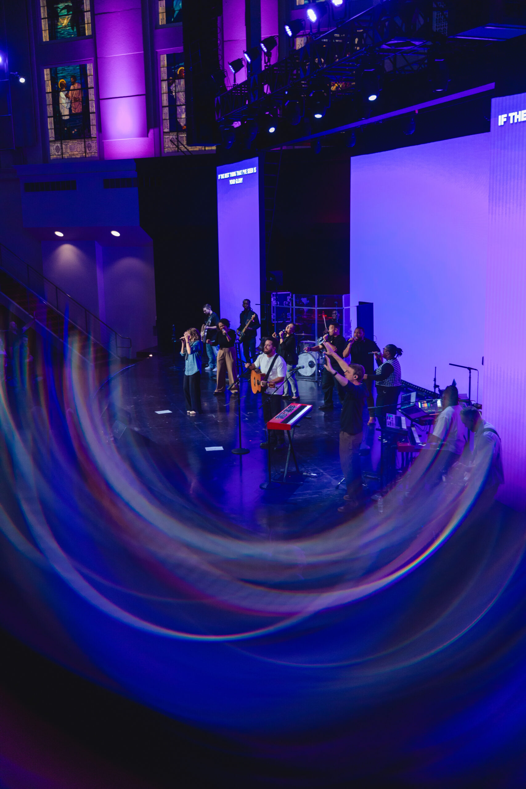 Modern photo with lense on it for worship